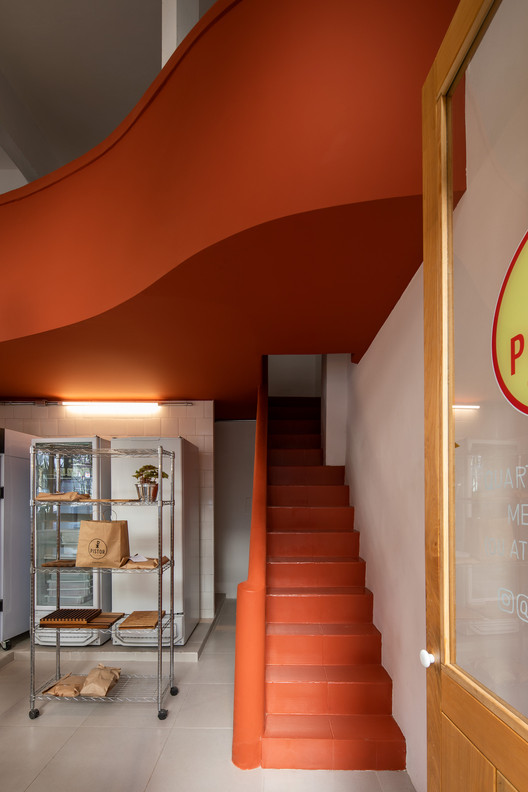 Pistor Artisanal Bakery / Estúdio Artigas - Interior Photography, Stairs, Handrail