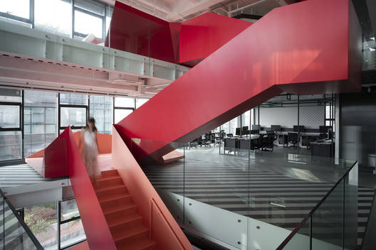 Zhenyige Chengdu Headquarters Renovation / Fanzhu Design - Interior Photography, Stairs, Handrail
