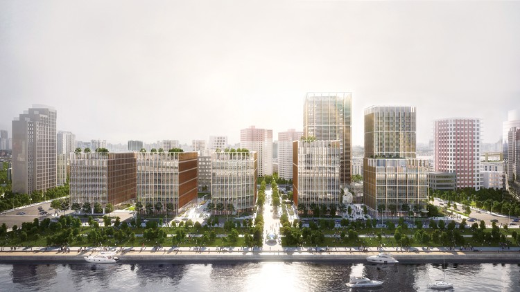 El Centro Lujiazui Binjiang de Shanghái está próximo a completarse: un complejo de sedes corporativas de baja densidad en el distrito financiero (CBD) - Imagen 13 de 4