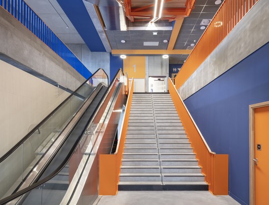 Cinema ètoile Cinémas Béthune / Olivier Palatre architectes - Interior Photography, Stairs, Handrail