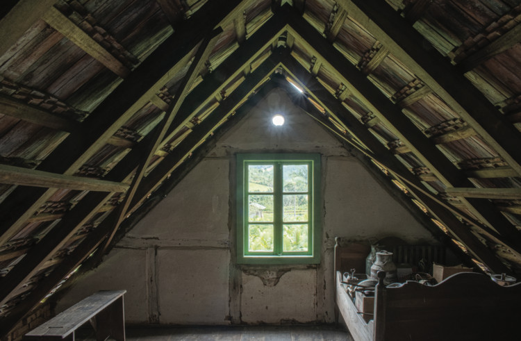 Casa Wilhelm Radünz, Testo Alto. Fonte: Espaço Arqueologia, 2019, , retirado do livro "Morar na Colônia: a arquitetura da imigração em Testo Alto e Rio da Luz"