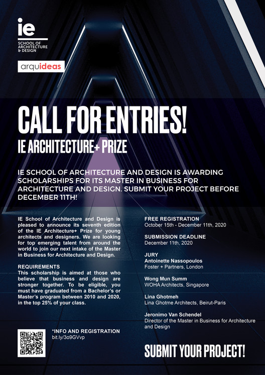 Call for Entries: Gain Master's Program Admission and Scholarships with IE Architecture+ Prize - Image 2 of 2