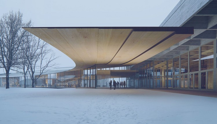 Kengo Kuma Designs Sweeping Timber Library in Norway - Image 2 of 20