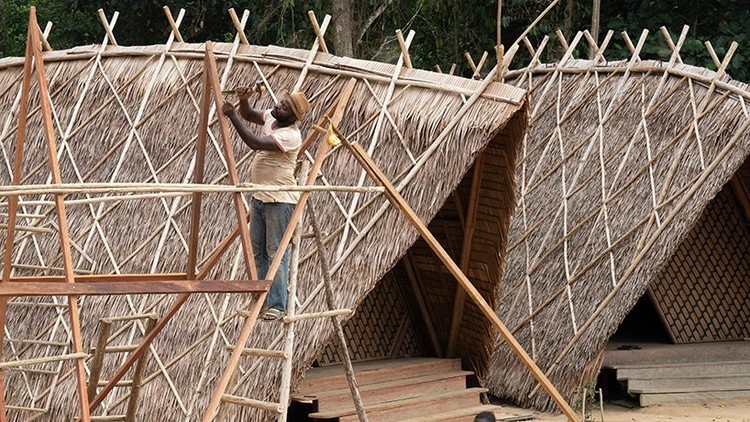 Warka Village, Cameroon.  WarkaWater, via CicloVivo