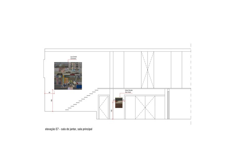 Elevações E7 - Sala de jantar, sala principal