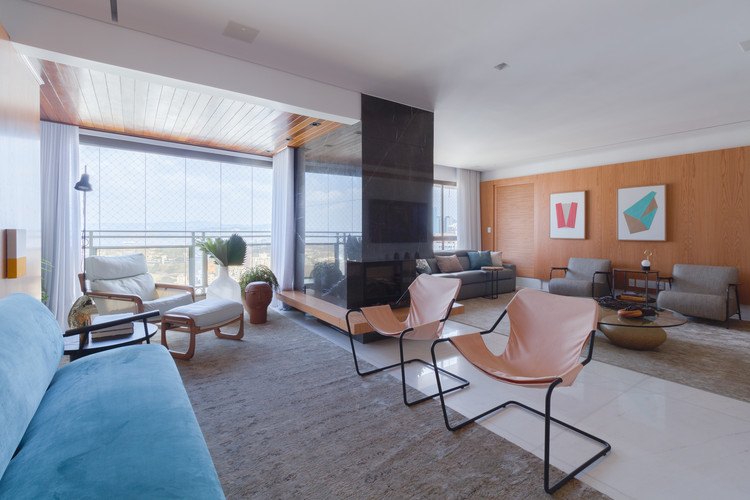 Apartamento ALM / Pedro Haruf + Fernando Lima - Fotografia de Interiores, Sala de Estar, Cadeira