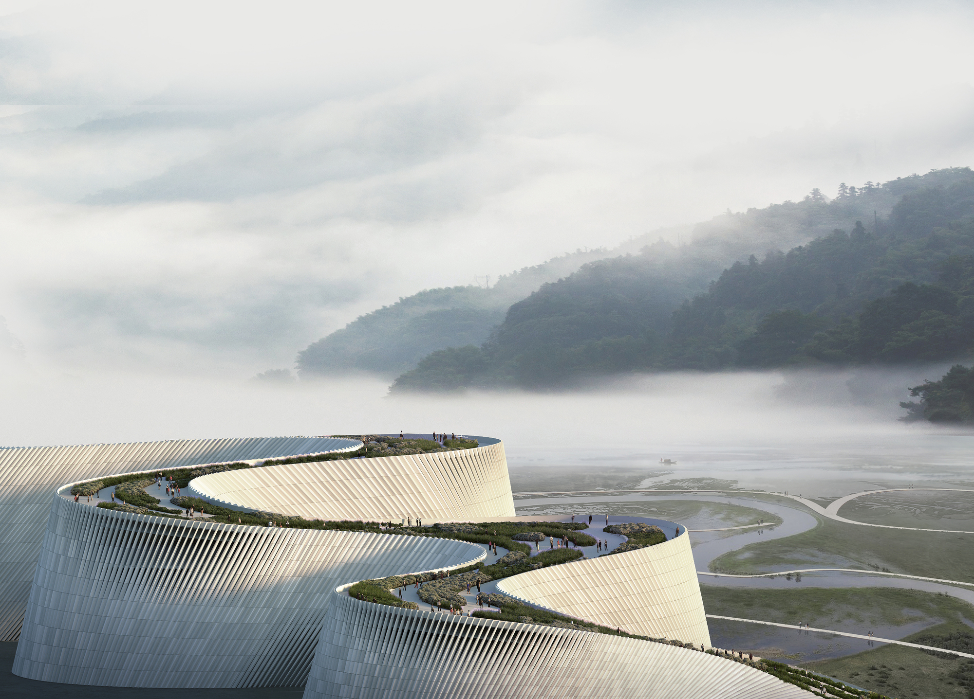 3XN, B+H和筑博联手设计'三角洲'方案，赢深圳自然博物馆国际设计