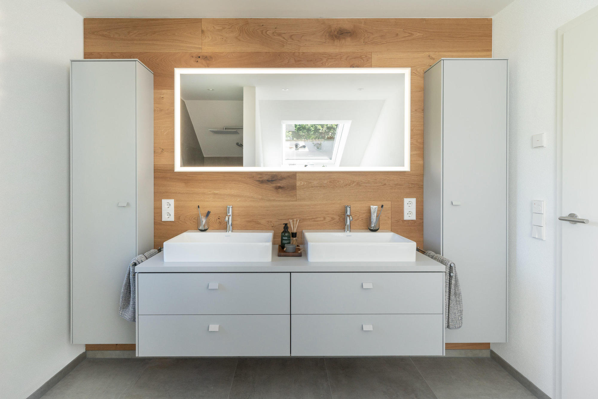 Gallery of Natural Wood, Gray and White: How to Update a 90's Bathroom - 4