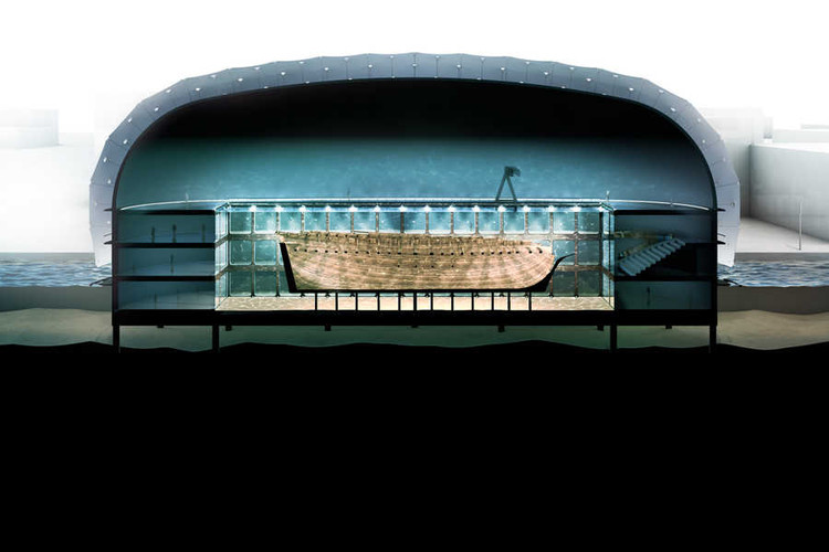 ZJA Architects diseña un museo submarino a partir de un barco naufragado - Imagen 3 de 6