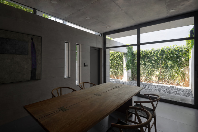 Trang House / Nguyen Thanh Trung Architects - Interior Photography, Dining room, Table, Chair, Windows