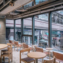 Blue Bottle Coffee Hong Kong Central Cafe / Schemata Architects + Jo Nagasaka - Interior Photography, Coffee Shop Interiors, Beam, Door, Table, Chair