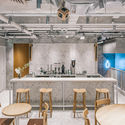Blue Bottle Coffee Hong Kong Central Cafe / Schemata Architects + Jo Nagasaka - Interior Photography, Coffee Shop Interiors, Kitchen, Fence, Table, Chair