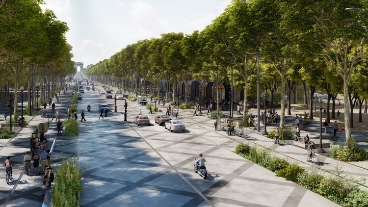 Paris transformará a Champs-Élysées em um enorme jardim urbano linear - Imagem 3 de 6