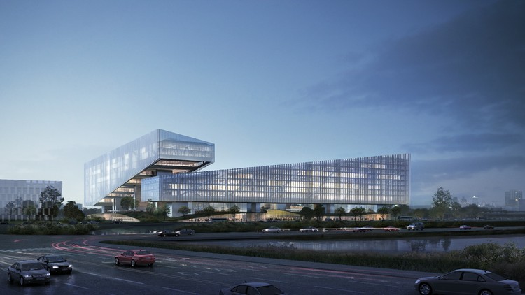 Midea Shanghai Global Innovation Park: "Floating Square Ring" Creates a Two-Tiered Forest - Image 11 of 17