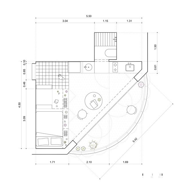 Planos de departamentos de menos de 50m² - Imagen 58 de 62