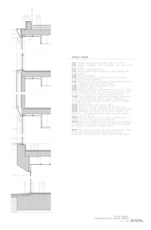 西班牙托尔托萨法院，波纹混凝土立面 / Camps Felip Arquitecturia - 16 的图像 19