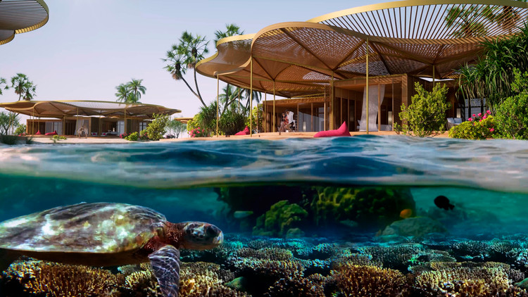 Foster + Partners Designs "Coral Bloom" Island Resort for the Red Sea - Image 1 of 7