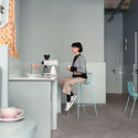 Zerno Coffee Shop  / Studio11 - Interior Photography, Coffee Shop Interiors, Kitchen, Door, Table, Chair