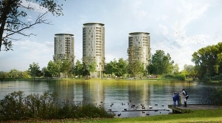 KCAP Designs Three Round Towers for the Netherlands - Featured Image