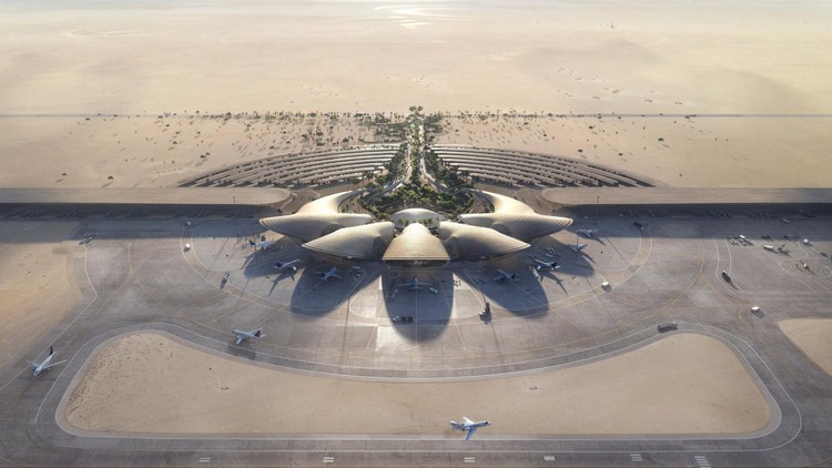 Aeroporto Internacional do Mar Vermelho de Foster + Partners começa a ser construído na Arábia Saudita - Imagem de Destaque