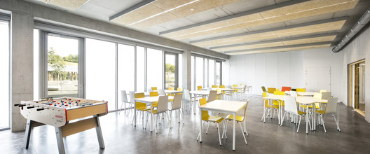 A New College in a French Village / CoCo architecture + Jean de Giacinto Architecture Composite - Interior Photography, Dining room, Chair