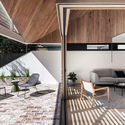 POP-UP House / FIGR Architecture & Design - Interior Photography, Living Room, Wood, Windows, Chair, Beam, Deck