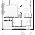 GROUND FLOOR PLAN - Ng&ocirc;i nh&agrave; thiết kế  kiến tr&uacute;c hiện đại v&agrave; bao bọc bởi kh&ocirc;ng gian xanh