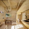 The Voxel Quarantine Cabin / Valldaura Labs - Interior Photography, Kitchen, Beam