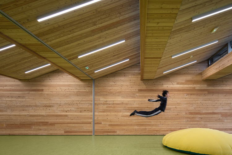 Badinter School / YOONSEUX Architectes - Interior Photography, Wood, Beam