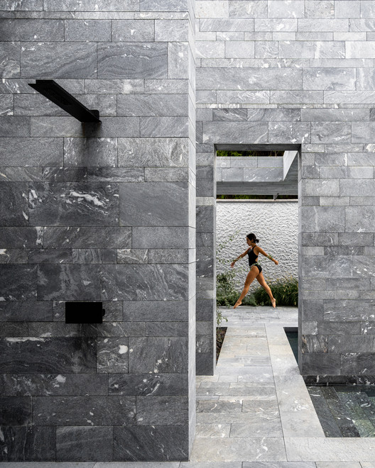 Spa Pavilion / smartvoll - Exterior Photography, Door, Brick