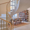 Oblique Figures Apartment  / J.Roc Design - Interior Photography, Shelving, Stairs, Chair, Handrail