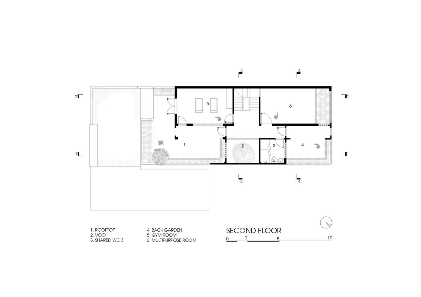 3become1 House / Space + Architecture,Secind Floor Plan