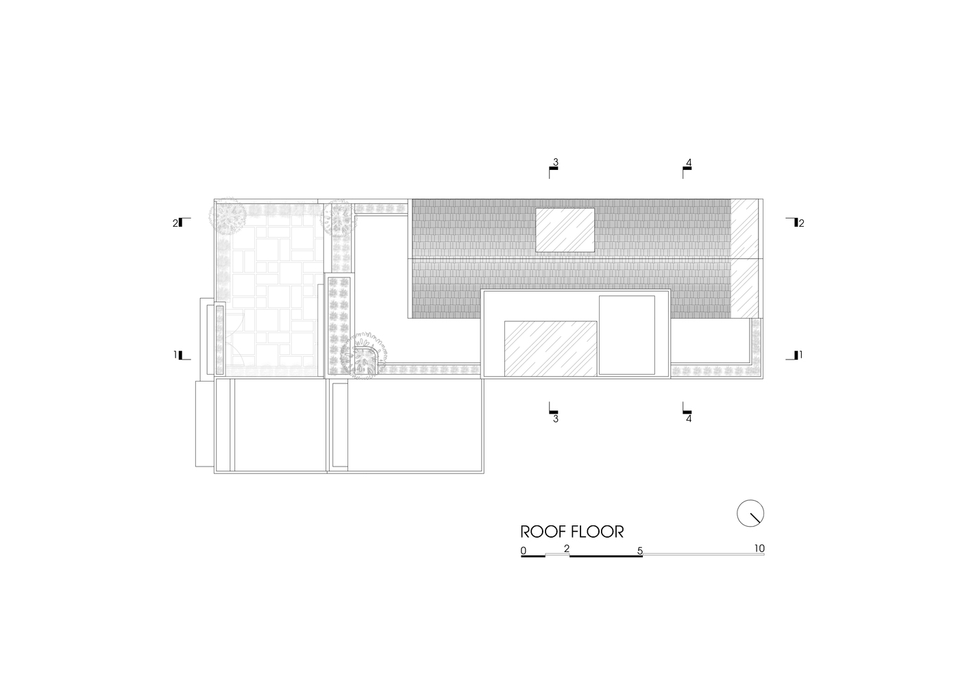 3become1 House / Space + Architecture,Roof Plan