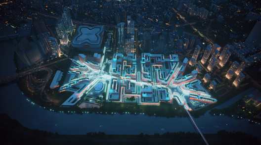 Render de Zaha Hadid Architects para proyecto de regeneración en el área portuaria de Huanggang en Shenzhen, China. Image Cortesia de Zaha Hadid Architects Render de Zaha Hadid Architects para proyecto de regeneración en el área portuaria de Huanggang en Shenzhen, China. Image Cortesia de Zaha Hadid Architects