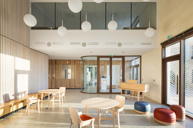 Tourist Office of Blaye / Gayet-Roger Architects - Interior Photography, Dining room, Table, Windows, Chair, Door