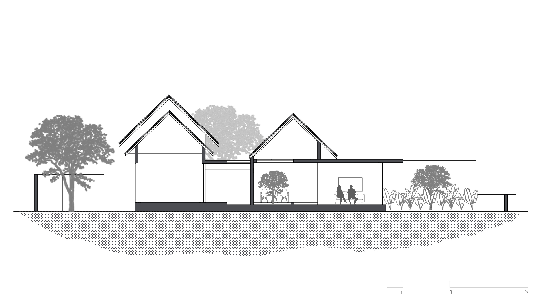 Section drawing. Section drawing
