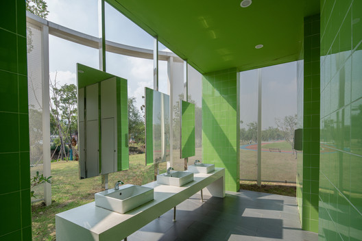 Linping Sports Park Rest Station / CCTN Design Linping Sports Park Rest Station / CCTN Design - Interior Photography, Bathroom