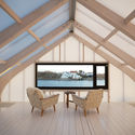 Brygga Henningsvær House / SKAARA Arkitekter AS - Interior Photography, Windows, Chair, Beam