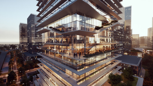 Ennead Architects projetará torre dinâmica inspirada em bytes em Shenzhen - Imagem 4 de 6