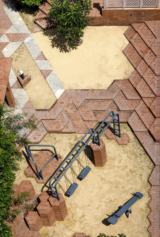 The Red Oasis / PMA madhushala - Interior Photography, Brick