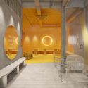 YAMA  Ksoul Render 12 - AMA Coffee Shop: Qu&aacute;n cafe sử dụng m&agrave;u x&aacute;m v&agrave; m&agrave;u v&agrave;ng thể hiện sự đ&ocirc; thị ho&aacute;