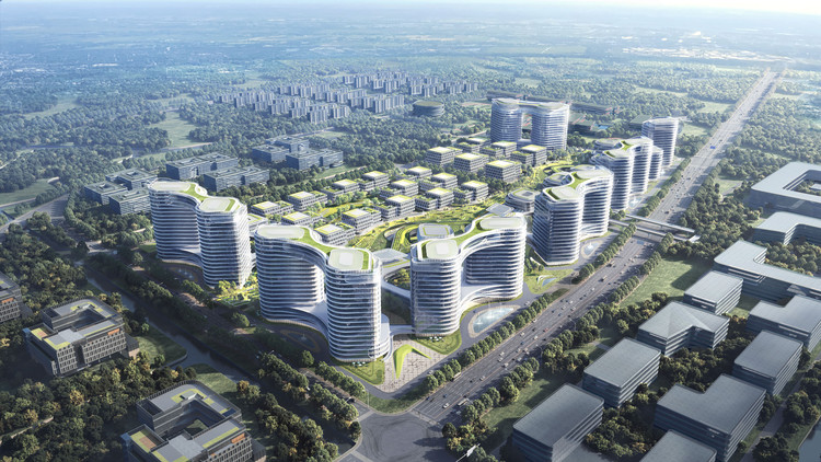 China United · Fang Ye's 'High-End Industrial Park for an Internet Company' Breaks Ground: A Flowing Cloud Valley - Image 13 of 31