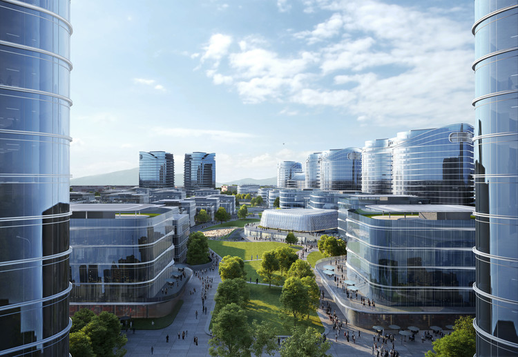 China United · Fang Ye's 'High-End Industrial Park for an Internet Company' Breaks Ground: A Flowing Cloud Valley - Image 3 of 31