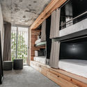 Hostel Nortshore / MOOD Arquitetos - Fotografia de Interiores, Dormitório, Janela, Viga
