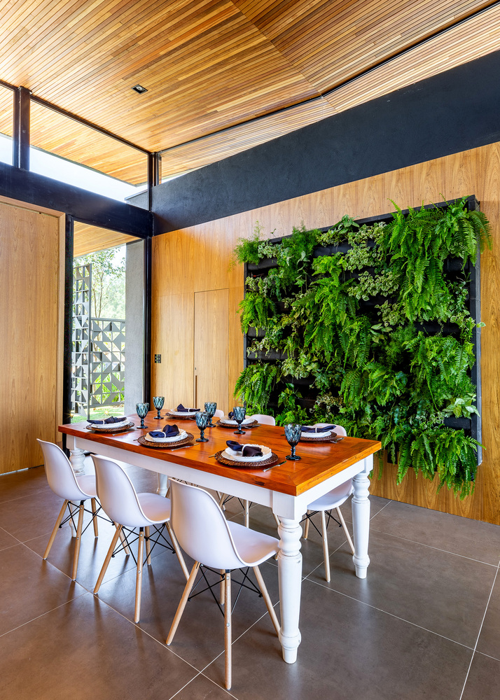Casa Villas / Taguá Arquitetura - Fotografia de Interiores, Pátio, Viga, Mesa, Cadeira