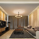2nd floor living room - C&ocirc;ng tr&igrave;nh biệt thự 2 tầng hiện đại đẹp c&oacute; hồ bơi nằm vị tr&iacute; l&ocirc; g&oacute;c