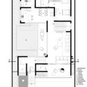 02 ground level plan - Căn biệt thự 2 tầng hiện đại thiết kế nhiều kh&ocirc;ng gian s&acirc;n vườn hơn
