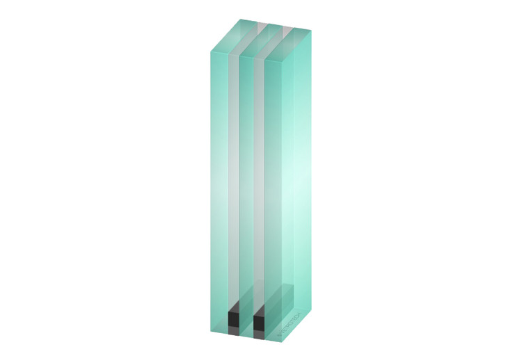 Contraflam is a UV stable, single or multi-chamber fire-resistant glass ensuring Integrity and Insulation for up to 120 minutes including 1(B)1 impact resistance. Image Courtesy of Vetrotech Saint-Gobain