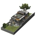anu isometrica - Căn biệt thự 2 tầng thiết kế hiện đại đơn giản cho cặp vợ chồng v&agrave; 2 con nhỏ