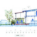 cross section - Ng&ocirc;i nh&agrave; ở Nhật Bản c&oacute; khu vườn nhỏ được bao quanh tường đ&aacute; thấp